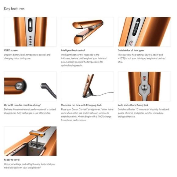 Dyson Corrale Straightener- Nickel/Copper - Picture 10 of 14